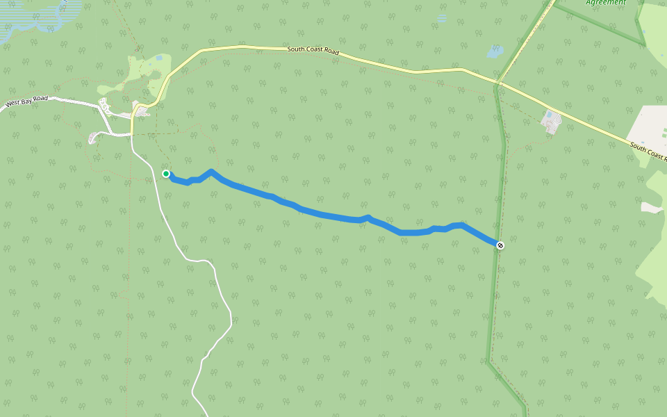 Sand Dune Track walking route map in Flinders Chase
