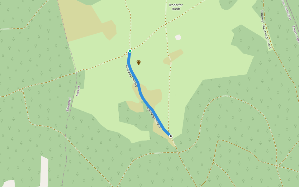 Rundweg1 Irndorf walking route map in Irndorf