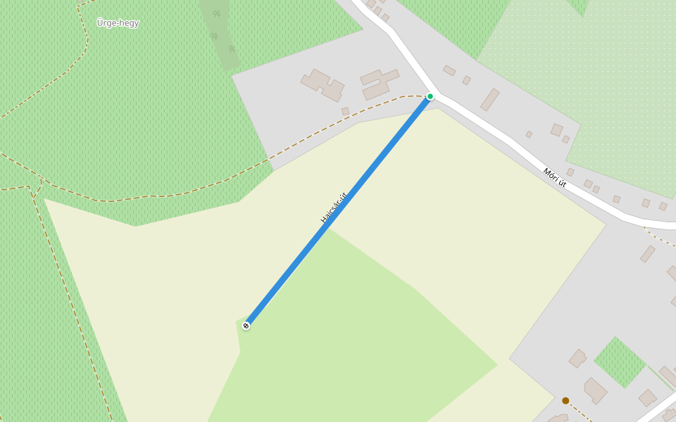 Hajcsár-út walking route map in Csókakő