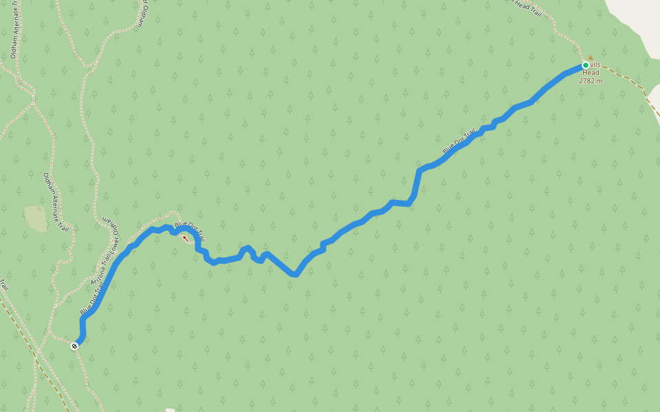 Blue Dot Trail in Arizona | Walking Map