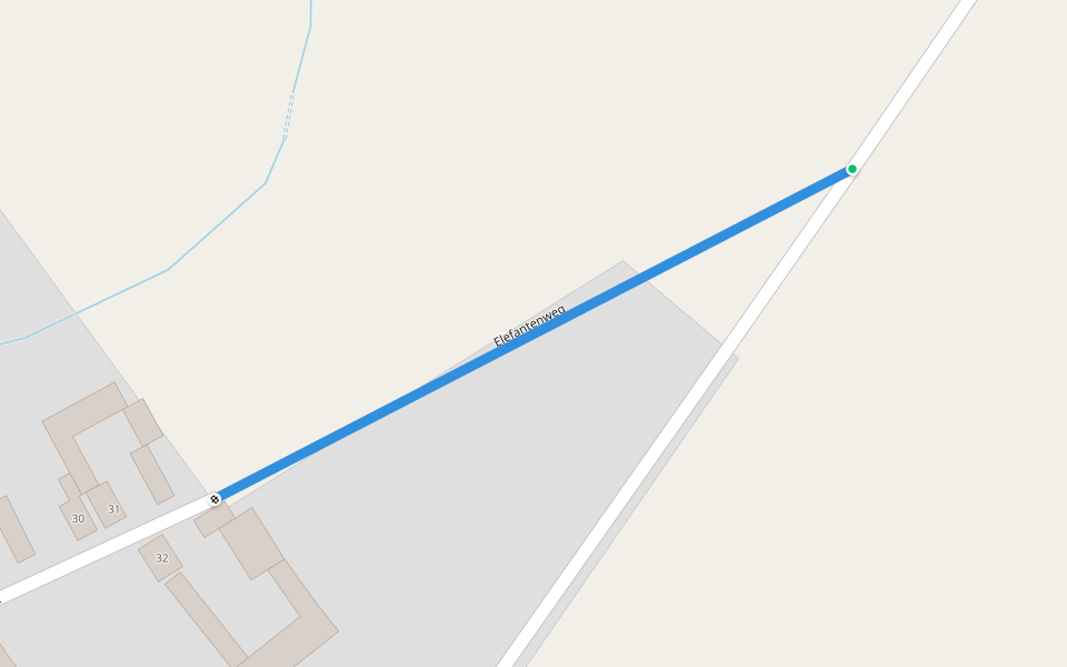 Elefantenweg walking route map in Uebigau-Wahrenbrück