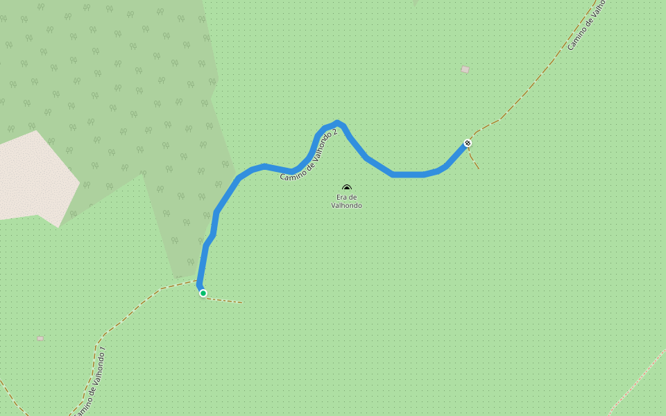 Camino de Valhondo 2 walking route map in Montánchez