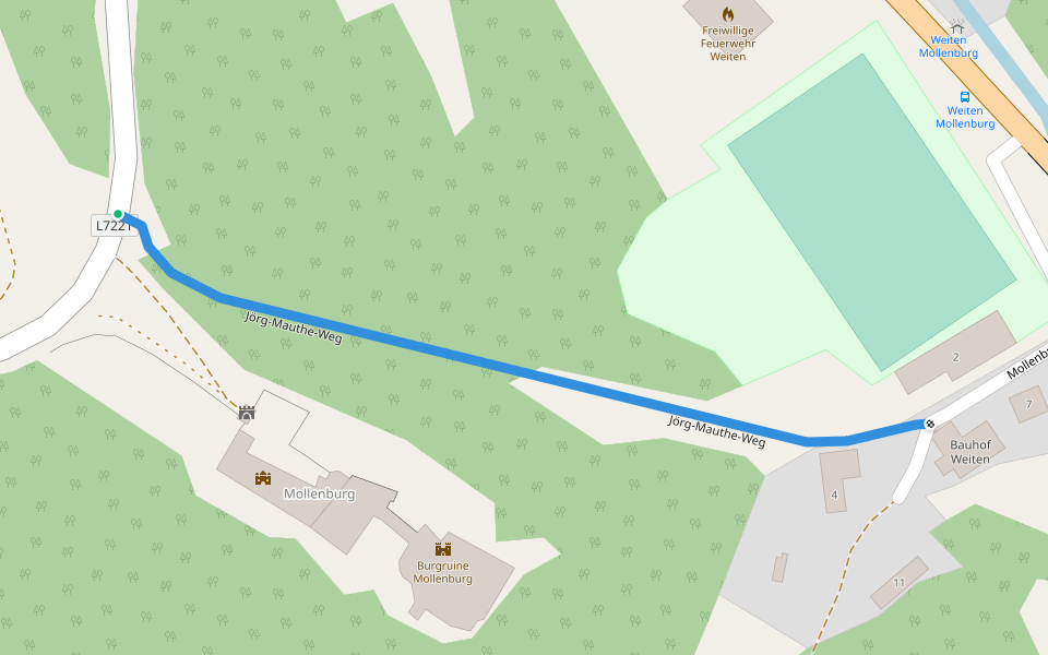 Jörg-Mauthe-Weg walking route map in Weiten