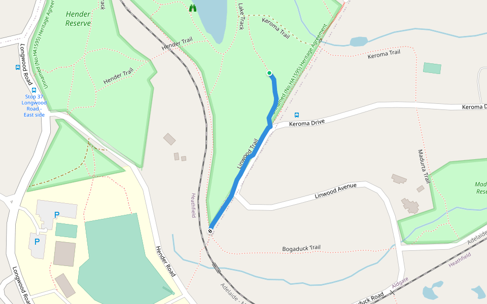 Linwood Trail walking route map in Stirling