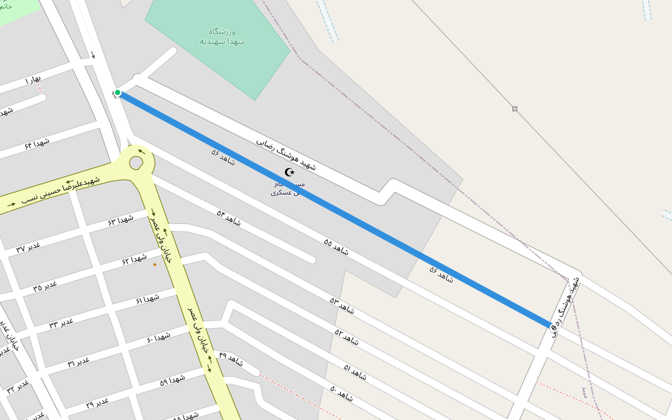 شاهد ۵۶ walking route map in Shoorak