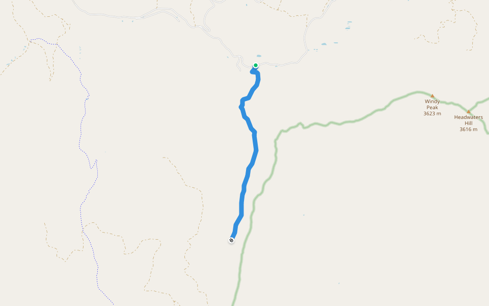 Tank Seven Creek Trail 480 walking route map in Villa Grove