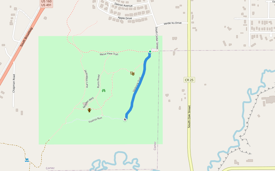 Slickrock Trail walking route map in Cortez