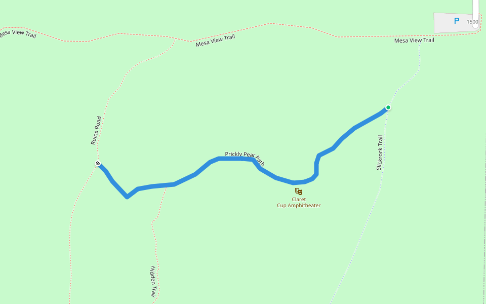 Prickly Pear Path walking route map in Cortez