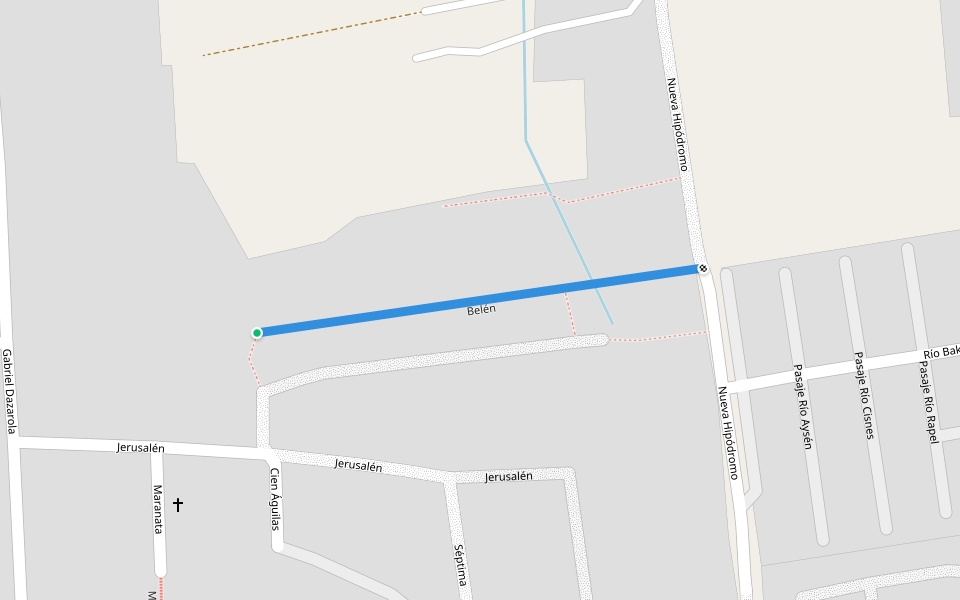 Belén walking route map in Villa Alemana