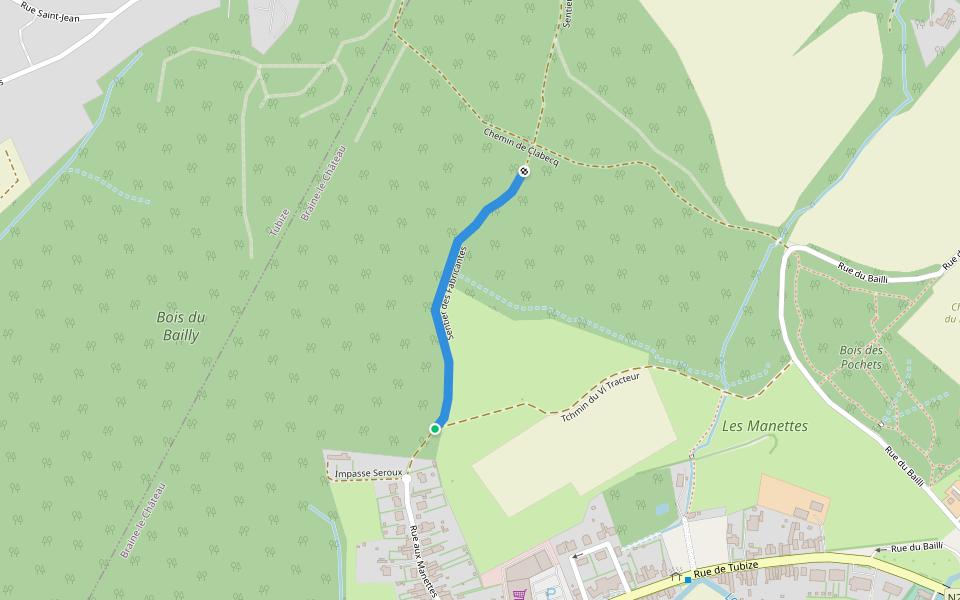 Sentier des Fabricantes walking route map in Braine-le-Château