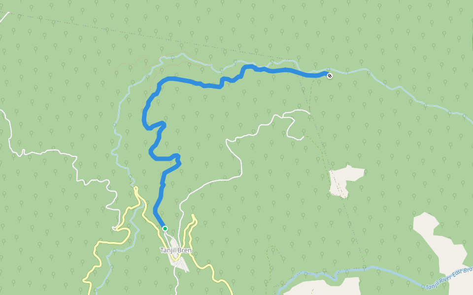 Tanjil Bren Tramway Walk walking route map in Tanjil Bren