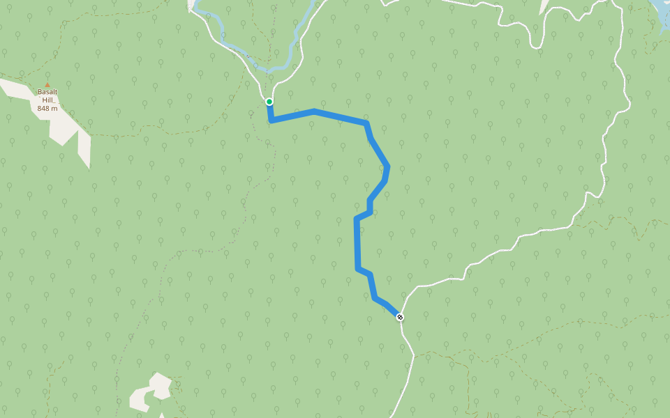 Whitelaw Track walking route map in Jericho