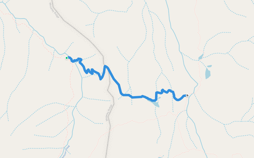 Mosley Ridge Trail walking route map in Somerset