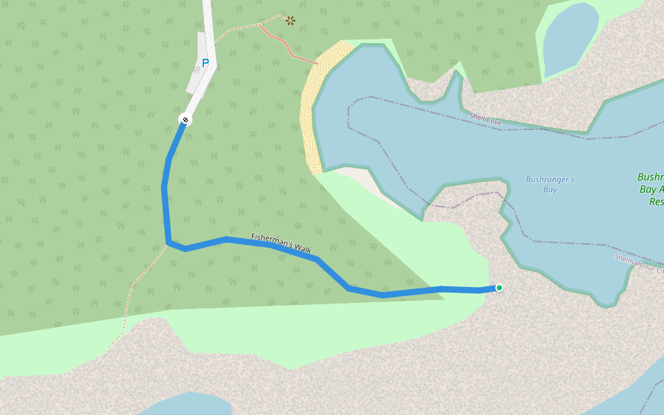 Fisherman's Walk walking route map in Shell Cove