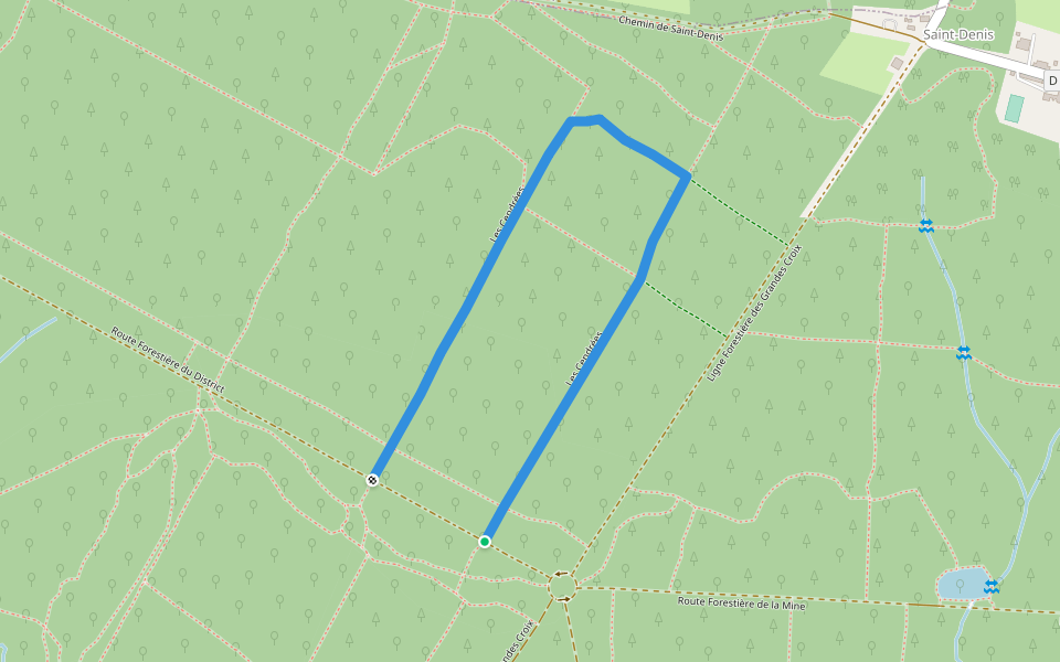 Les Cendrées walking route map in Liffré