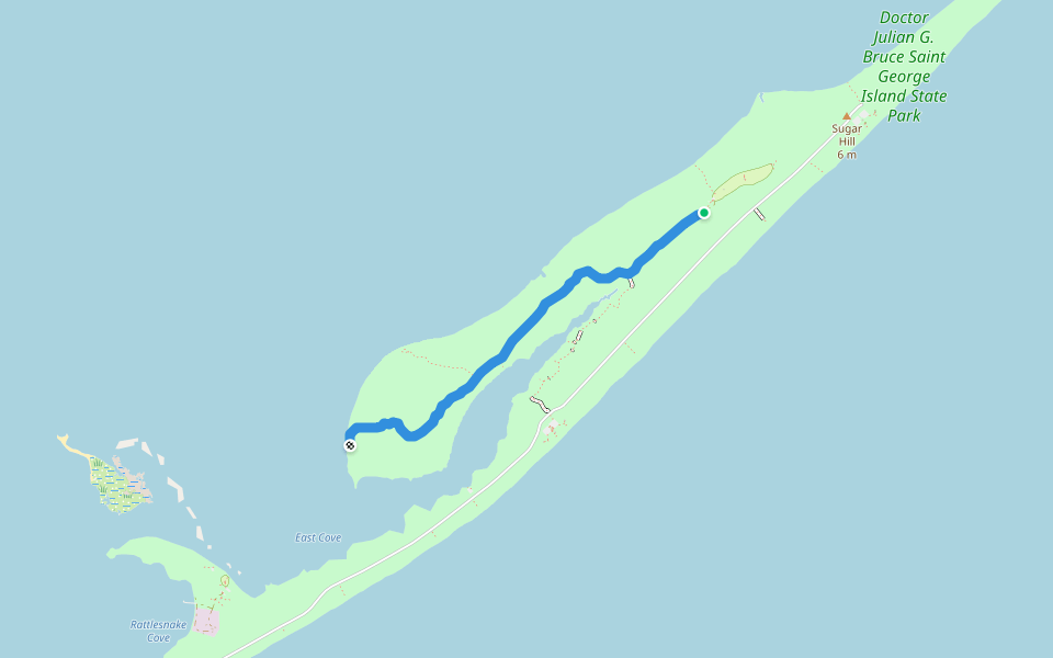 Gap Point Trail walking route map in Eastpoint