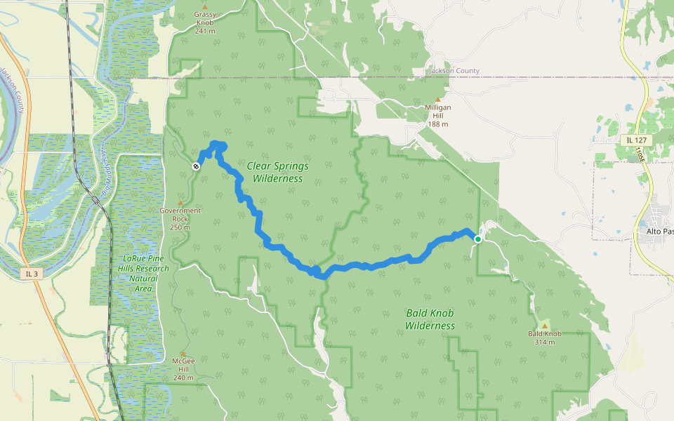 Godwin Trail/River to River Trail walking route map in Alto Pass