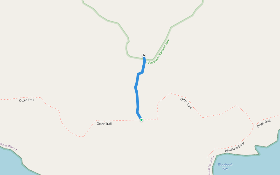 Otter Trail Escape Route 3 walking route map in Stormsrivier