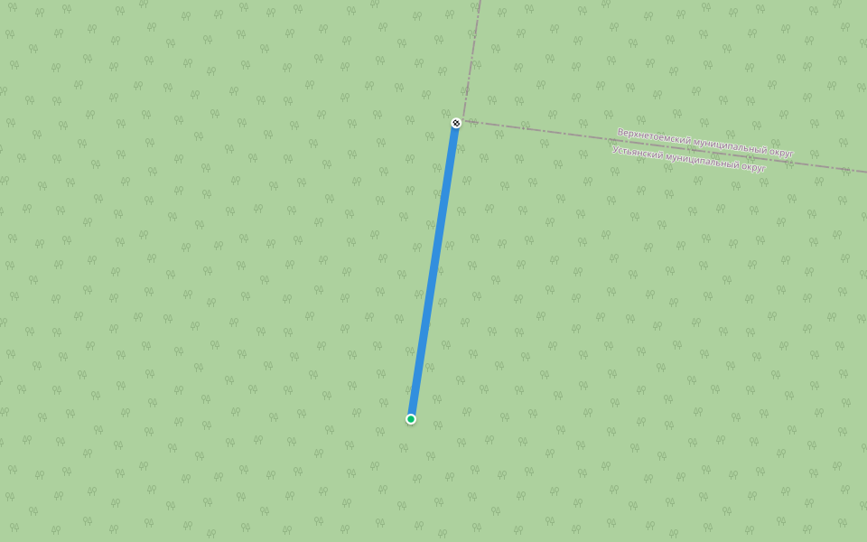 гр. посёлок walking route map in Verkh. Podoma