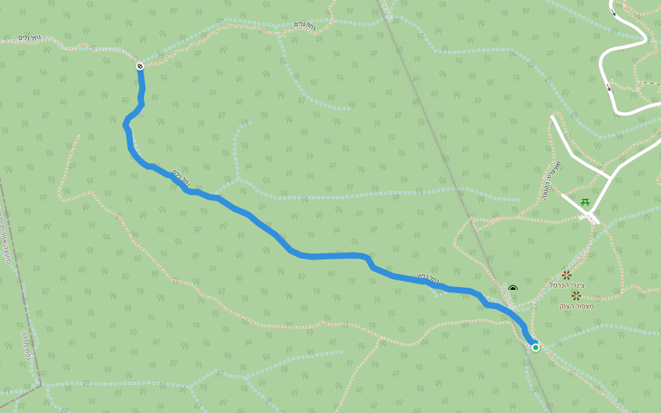 נחל כלח walking route map in Nesher