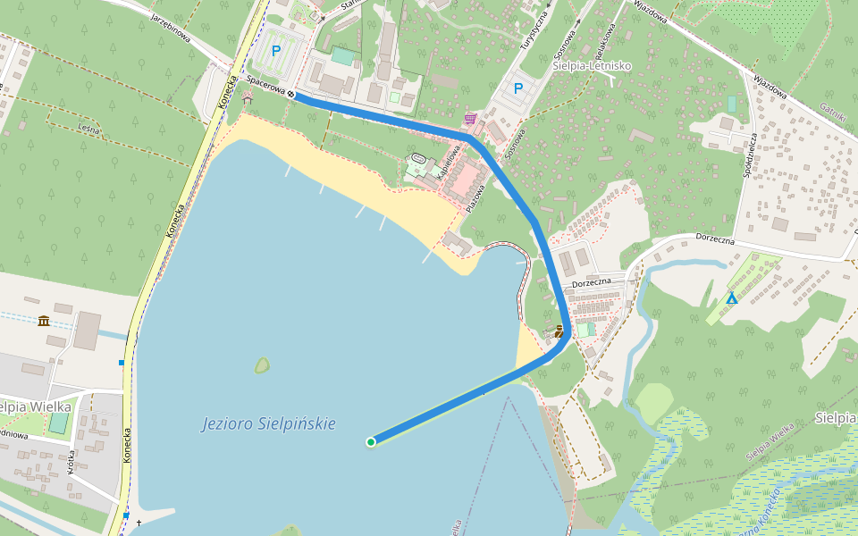 Spacerowa walking route map in Rączki