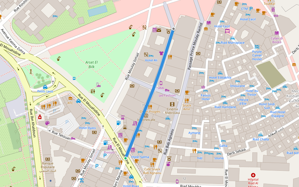 Rue Bani Marine walking map