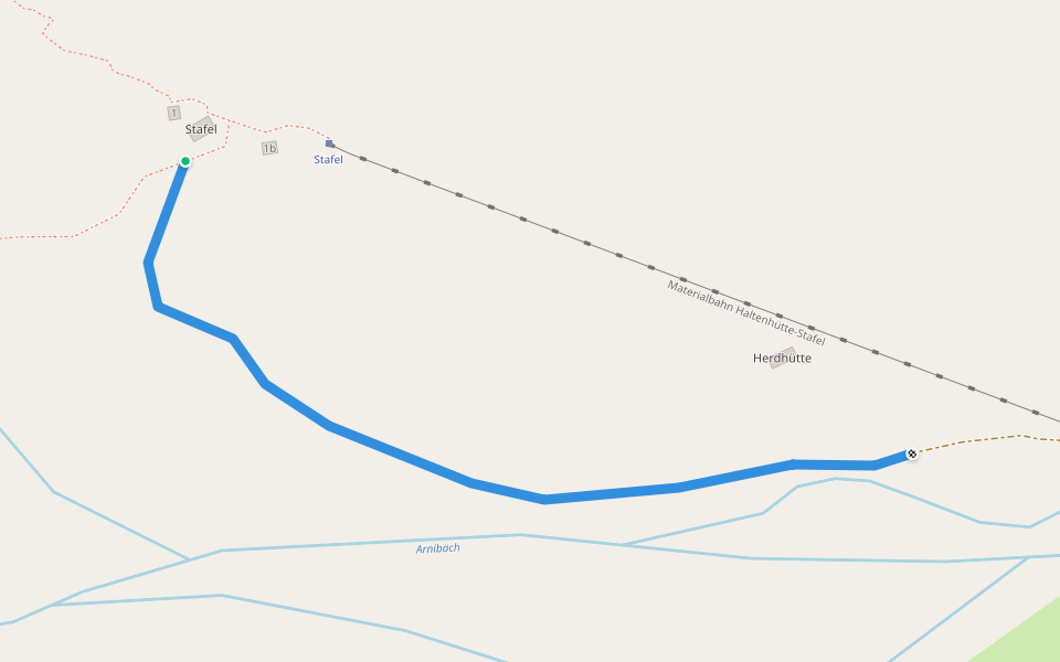 Stafel-Haltenhütte walking route map in Engelberg