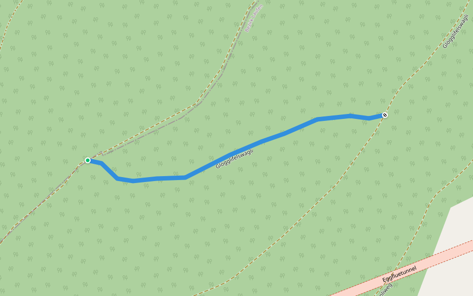 Glögglifelswägli walking route map in Grellingen