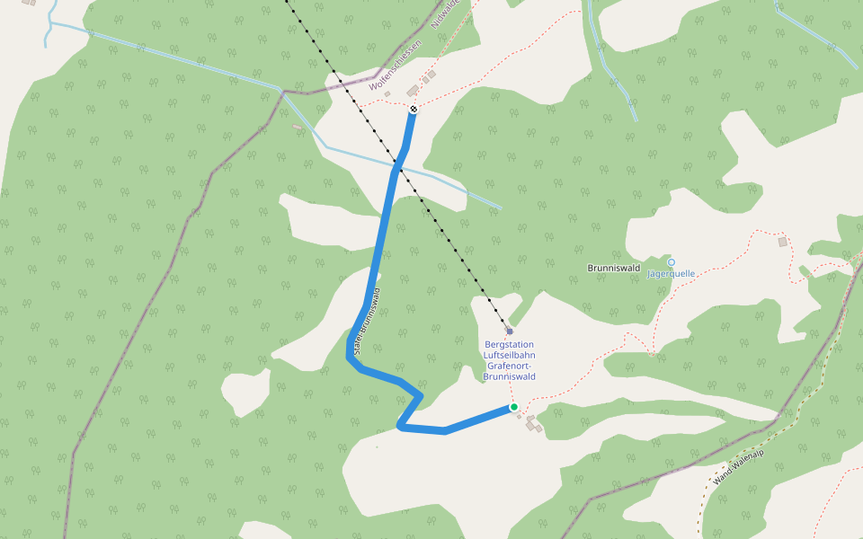 Stafel-Brunniswald walking route map in Engelberg