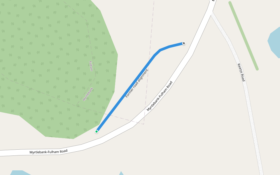 Former road alignment walking route map in Sale