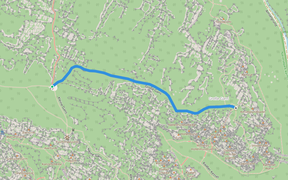 Große Gans walking route map in Lohmen