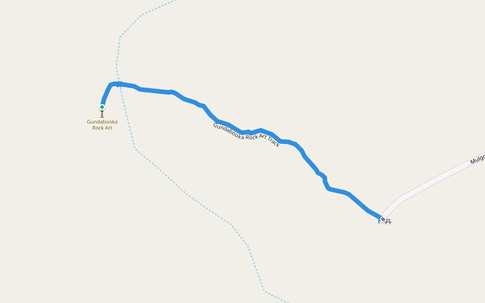Gundabooka Rock Art Track walking route map in Gunderbooka