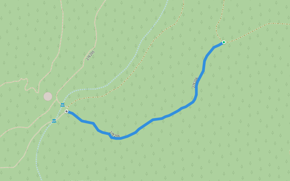 27E206 walking route map in Mammoth Lakes