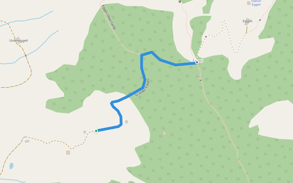 St.Joder-Eggeli walking route map in Engelberg