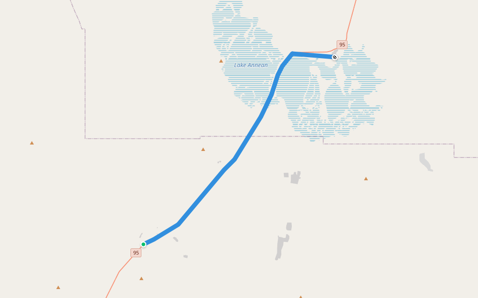 Mullewa - Meekatharra railway (closed 1978) walking route map in Reedy