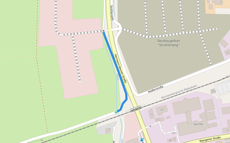Antoni-Graf-Weg walking route map in Leutkirch im Allgäu