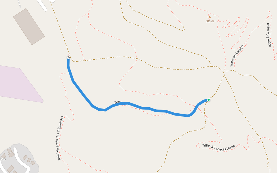 Trilho da Ruína walking route map in Malveira