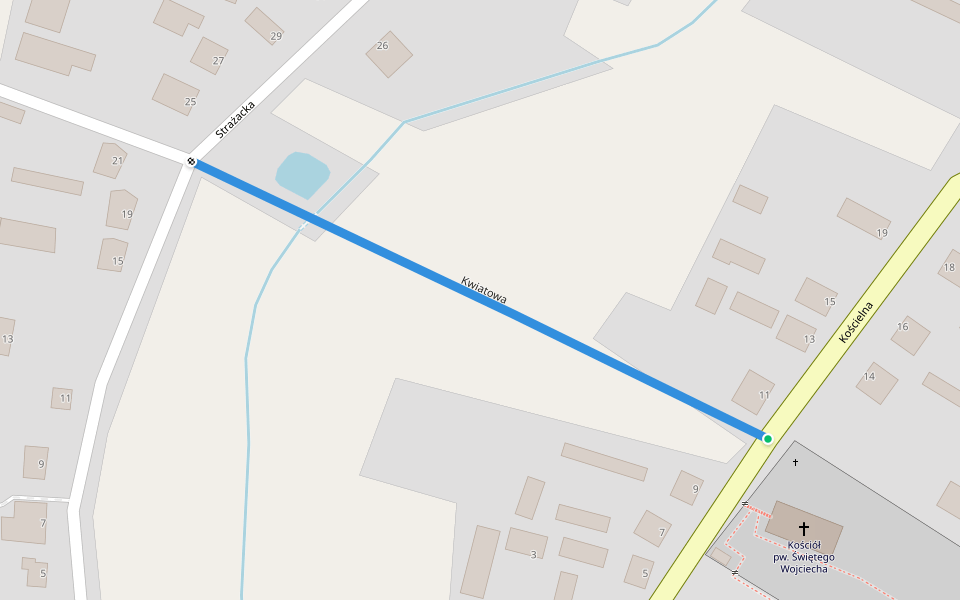 Kwiatowa walking route map in Poryte