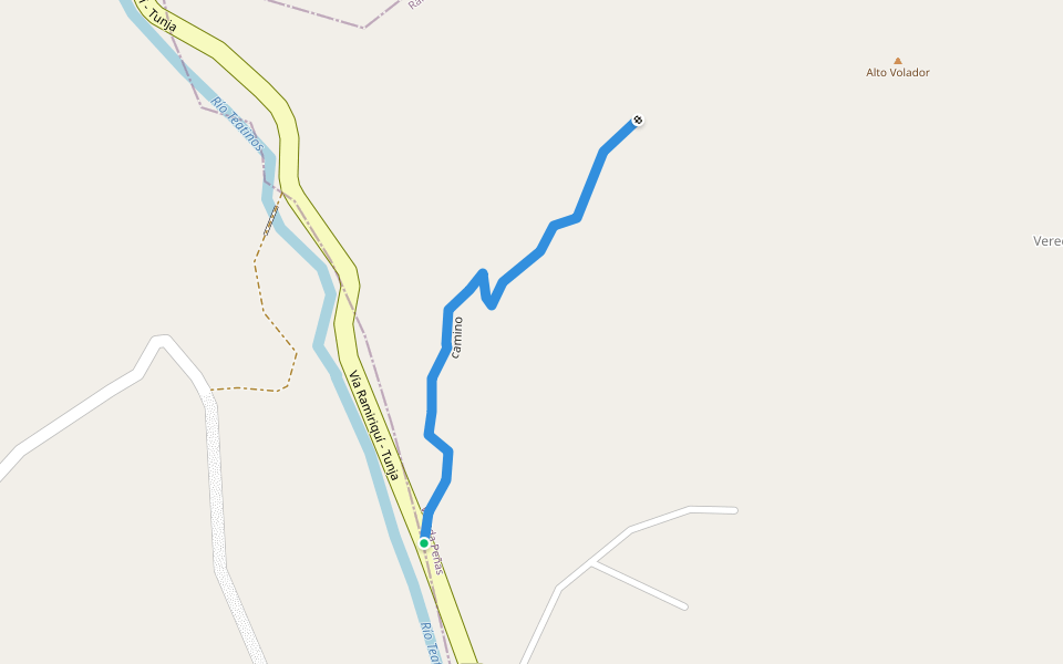 camino walking route map in Chiquinquirá
