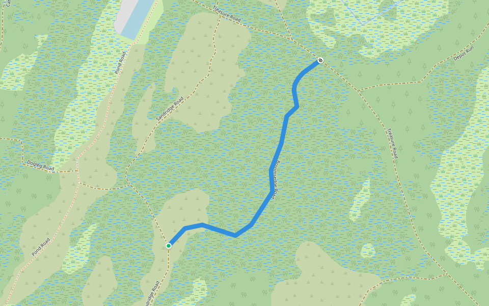 Broomsedge Road walking route map in Port St. Joe