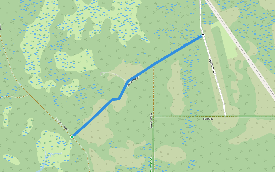 Pig Pen Road walking route map in Port St. Joe