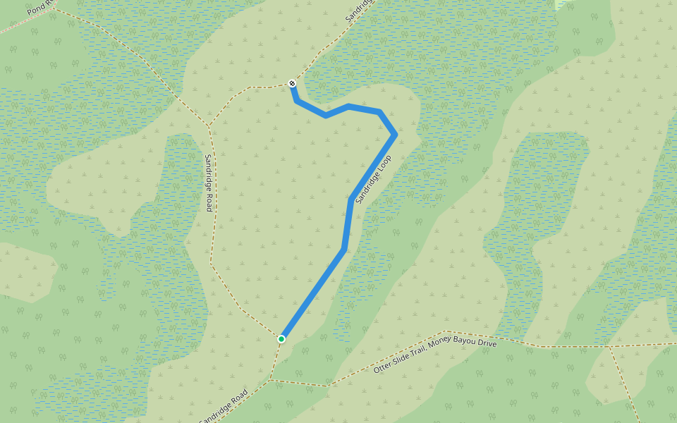 Sandridge Loop walking route map in Port St. Joe