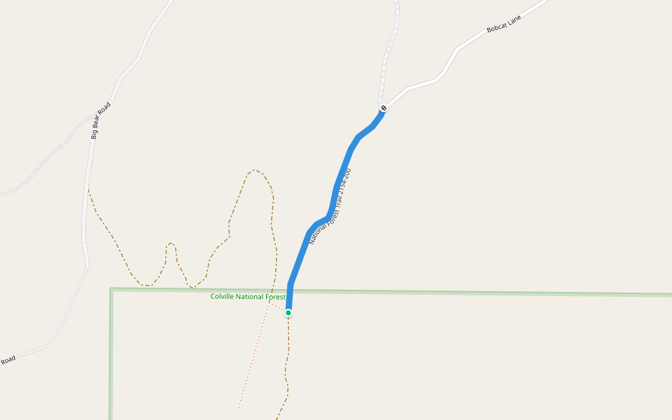 National Forest Trail 2154-200 walking route map in Republic