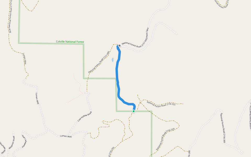 National Forest Trail 2157-083 walking route map in Malo