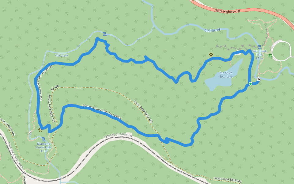 Diamond Creek Falls Trail #3598