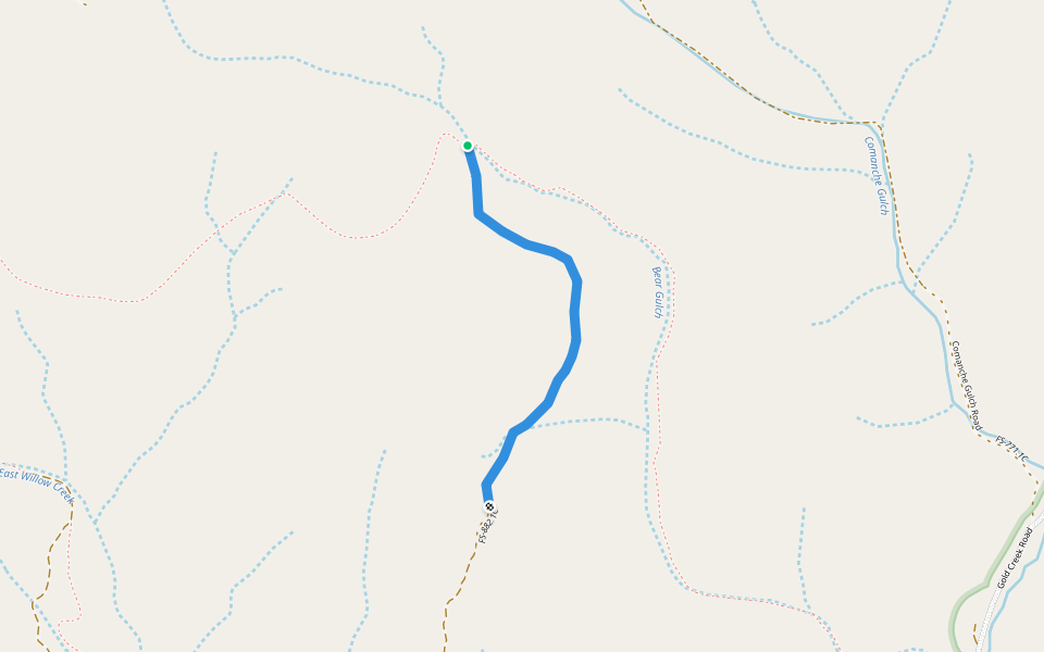 Willow Mine Trail 611 walking route map in Ohio City