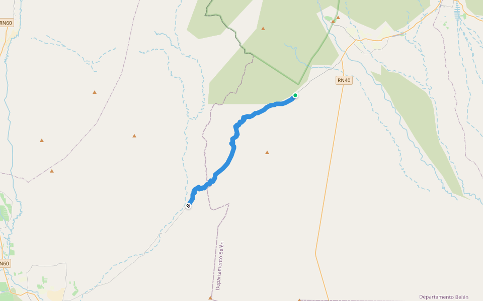 Cuesta de Zapata walking route map in Londres