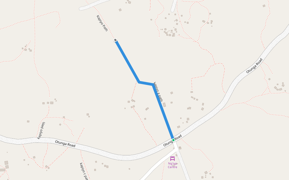 kapiyo a path walking route map in Bondo