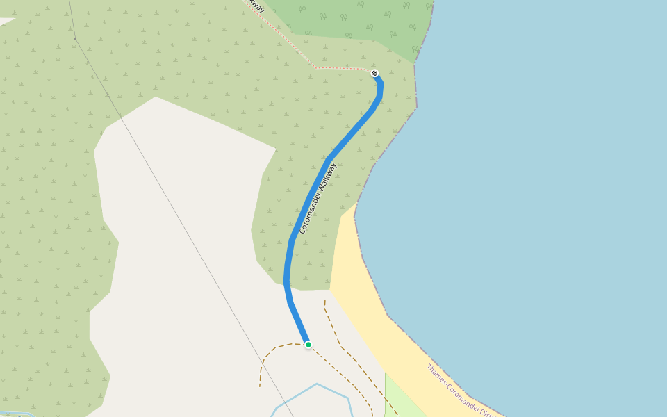 Coromandel Walkway walking route map in Port Charles