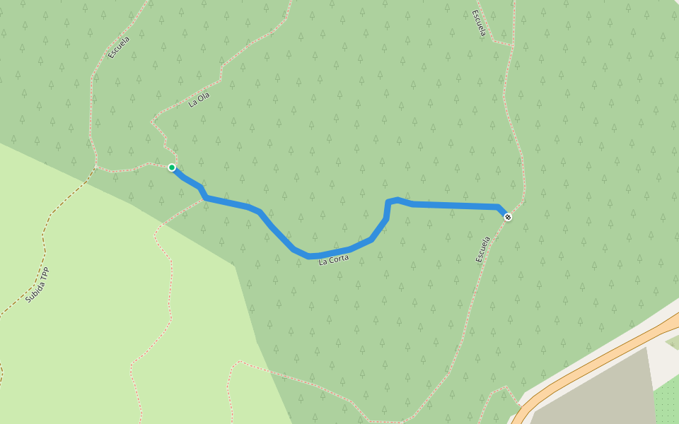 La Corta walking route map in Peguera
